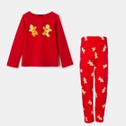 Пижама (лонгслив, брюки) для девочки MINAKU "Печеньки", рост 98, цвет красный - Фото 7