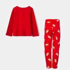 Пижама (лонгслив, брюки) для девочки MINAKU "Печеньки", рост 98, цвет красный - Фото 9