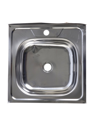 Мойка кухонная «Владикс», накладная, без сифона, 50×50 см, нержавеющая сталь 0.4 мм