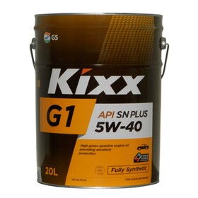 Масло моторное Kixx G1 5W-40, SN Plus, 20 л 4731032