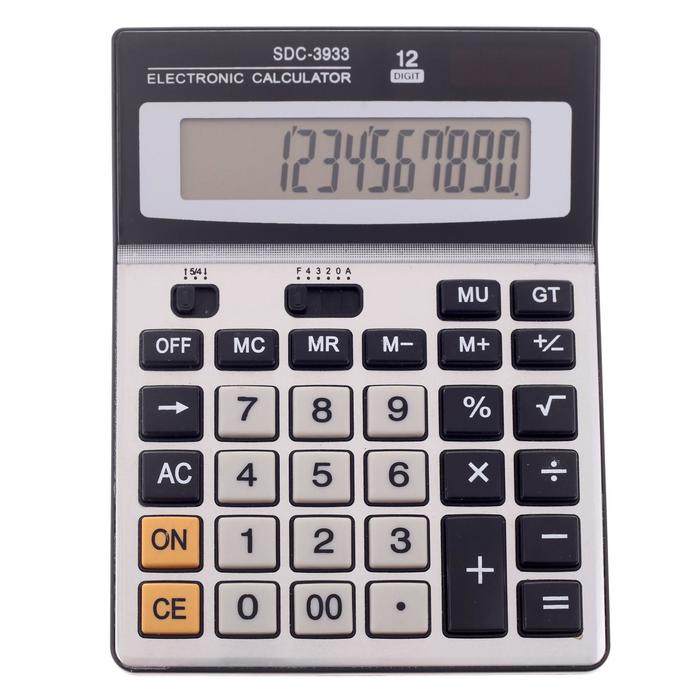 Калькулятор настольный, 12 - разрядный, SDC - 3933 - Фото 1