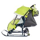 Санки коляска Nika Kids «Ника Детям НД 7-6», рисунок с жирафом, лимонные, механизм качания - Фото 2