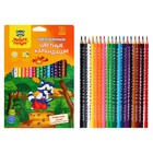 Карандаши цветные 18 цветов «Енот-следопыт» - Фото 1