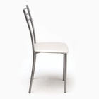 Стул для кухни Клик Мебель «Хлоя», искусственная кожа, цвет металлик/белый - Фото 3