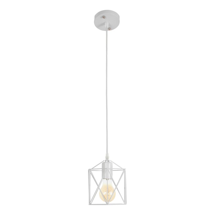 Светильник BayerLux «Прямоугольник» 1×40 Вт E27 белый 16×16×100 см - Фото 1