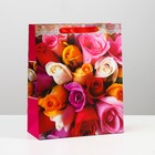 Пакет ламинированный "Яркая роза" 26x32x12 - фото 298263340