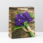 Пакет ламинированный "Фиалки" 26x32x12 - Фото 1