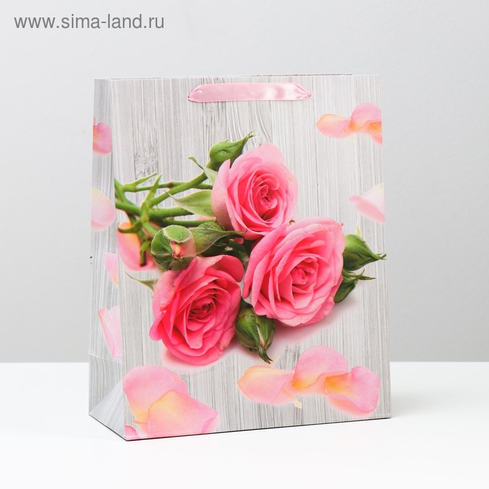 Пакет ламинированный "Розы" 26x32x12 - Фото 1
