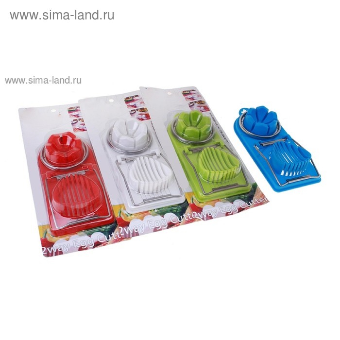 Яйцерезка «Яркость», 2 вида нарезки, цвет МИКС - Фото 1