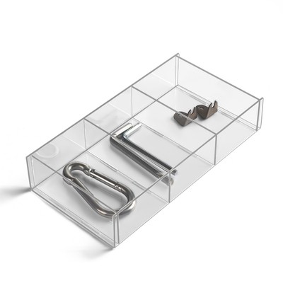 Подставка для презентации, 3 ячейки, 20.3×10.2×3.8 см, оргстекло 2 мм