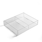 Подставка для презентации, два отделения 20.3×15.4×3.8 см, оргстекло 2 мм, В ЗАЩИТНОЙ ПЛЁНКЕ - Фото 2