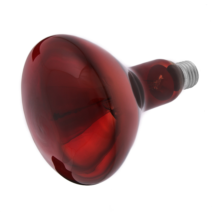 Лампа инфракрасная, 250 Вт, Е 27, 220В, длина волны 2500 нм, красная колба - фото 1865832809