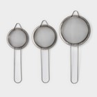 Набор сит Доляна, 3 шт., d=7 см, 8 см, 10 см - Фото 3