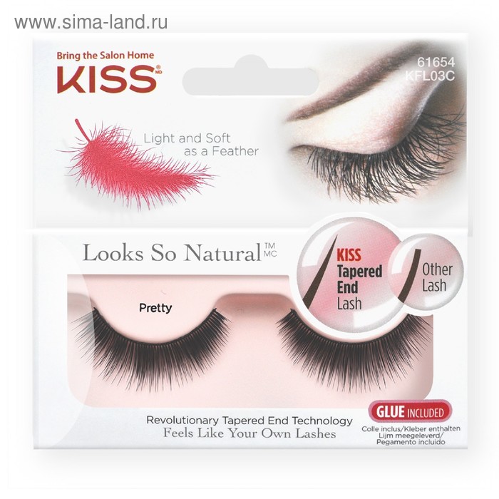 Накладные ресницы Kiss Looks so Natural Eyelashes Pretty KFL03C - Фото 1