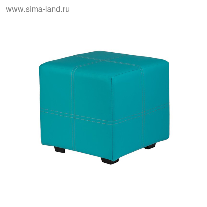 Пуф квадратный Марио 400х400х380 Бирюзовый - Фото 1