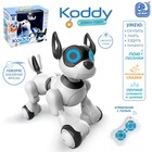 Робот собака Koddy IQ BOT, на пульте управления, интерактивный: звук, свет, танцующий, музыкальный, на аккумуляторе - фото 8909439