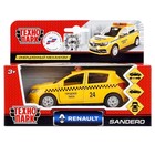 Машина металл «Renault Sandero такси» 12см, открываются двери, инерционная - Фото 2