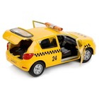 Машина металл «Renault Sandero такси» 12см, открываются двери, инерционная - Фото 3