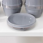 Набор аксессуаров для ванной комнаты «Бесконечность», 4 предмета (дозатор 400 мл, мыльница, 2 стакана), цвет серый - Фото 2