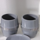 Набор аксессуаров для ванной комнаты «Бесконечность», 4 предмета (дозатор 400 мл, мыльница, 2 стакана), цвет серый - Фото 3