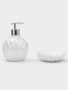 Набор для ванной «Ариэль», 2 предмета, дозатор 480 мл, мыльница, белый перламутровый - Фото 2