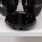 Набор аксессуаров для ванной комнаты «Бесконечность», 4 предмета (дозатор 400 мл, мыльница, 2 стакана), цвет чёрный - Фото 2
