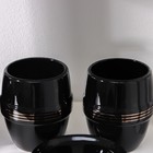 Набор аксессуаров для ванной комнаты «Бесконечность», 4 предмета (дозатор 400 мл, мыльница, 2 стакана), цвет чёрный - Фото 3