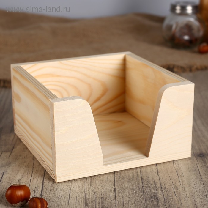 Салфетница Дарим Красиво, h=8 см, дерево сосна - Фото 1