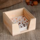 Салфетница Дарим Красиво, h=8 см, дерево сосна - Фото 3