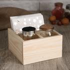 Салфетница деревянная «Квадрат», 3 отделения, 15×15×8 см, сосна - Фото 3