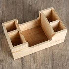 Салфетница «Лодочка», 4 отделения, 14×25×10 см, дерево сосна - Фото 2