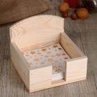 Салфетница деревянная, 15×15×12 см, сосна - Фото 3