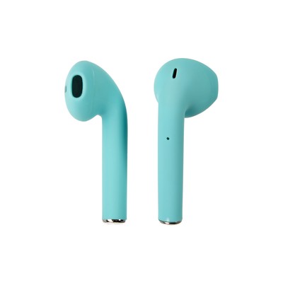 Наушники i12, TWS, беспроводные, вкладыши, микрофон, BT v5.0, 55/400 мАч, цвет бирюзовый