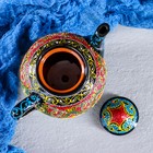 Чайник Риштанская керамика "Самарканд", 1 л, разноцветный микс - фото 4291982