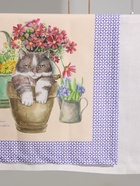 Дорожка на стол «Этель. Уютные коты», 40×146 см, 100% хлопок, саржа 190 г/м², бежевая/синяя - Фото 4