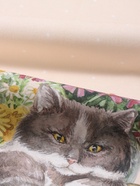 Дорожка на стол «Этель. Уютные коты», 40×146 см, 100% хлопок, саржа 190 г/м², бежевая/синяя - Фото 7