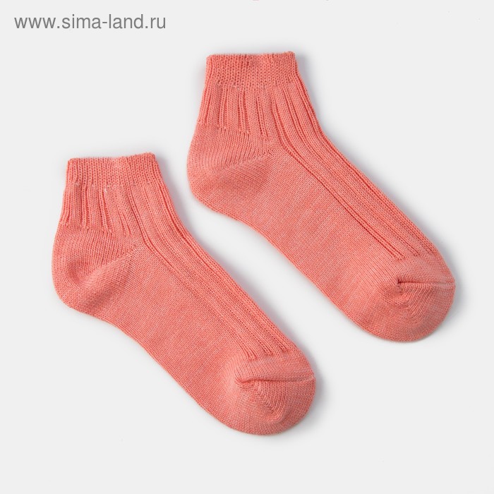 Носки женские тёплые укороченные Collorista, р-р 36-37 (23 см), цвет персик - Фото 1