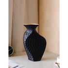 Ваза керамическая "Луна", настольная, матовая, чёрная, 38 см - Фото 3