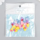 Декор для творчества пластик "Сердце с цветочком" набор 20 шт матовый МИКС 1,3х1,3 см - Фото 5
