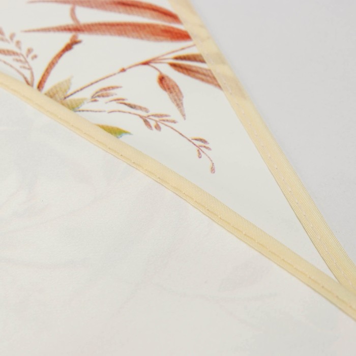 Скатерть на нетканой основе многоразовая с бейкой «Розы», 135×180 см, цвет бежевый - фото 1905605790