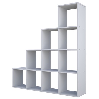 Стеллаж кубический для хранения Polini Home Smart, 10 секций, 1376×290×1420 мм, цвет белый