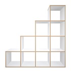 Стеллаж каскадный Polini Home Smart, 10 секций, цвет белый, эффект фанеры - Фото 2