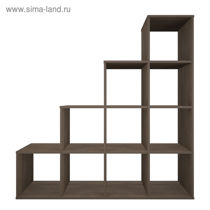 Стеллаж каскадный Polini Home Smart, 10 секций, цвет трюфель - Фото 1