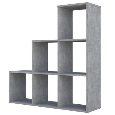 Стеллаж кубический для хранения Polini Home Smart, 6 секций, 1037×290×1069 мм, цвет бетон