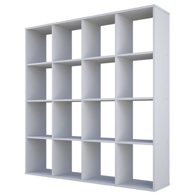 Стеллаж кубический для хранения Polini Home Smart, 16 секций, 1376×290×1420 мм, цвет белый