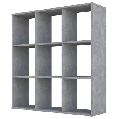 Стеллаж кубический для хранения Polini Home Smart, 9 секции, 1037×290×1069 мм, цвет бетон