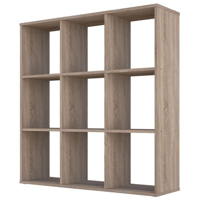 Стеллаж кубический для хранения Polini Home Smart, 9 секции, 1037×290×1069 мм, цвет дуб