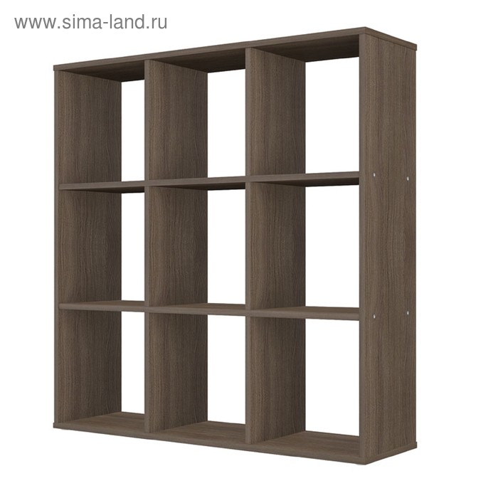 Стеллаж кубический Polini Home Smart, 9 секций, цвет трюфель - Фото 1