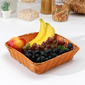 Корзинка для фруктов и хлеба Доляна «Капучино», 20×20×7 см