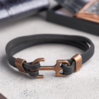 Браслет мужской «Победа», цвет чёрный с медным, 22 см - Фото 1